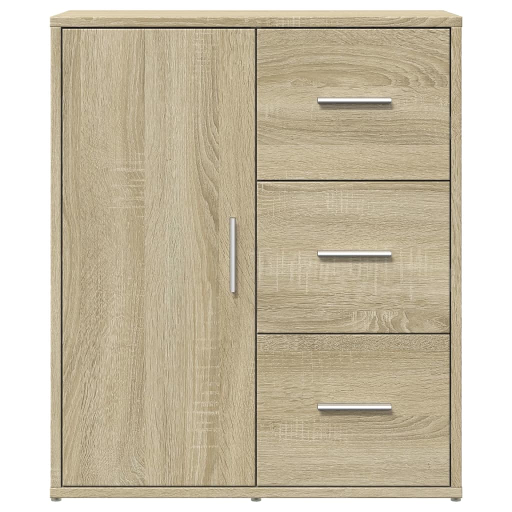 Dressoirs 2 st 60x31x70 cm bewerkt hout sonoma eikenkleurig