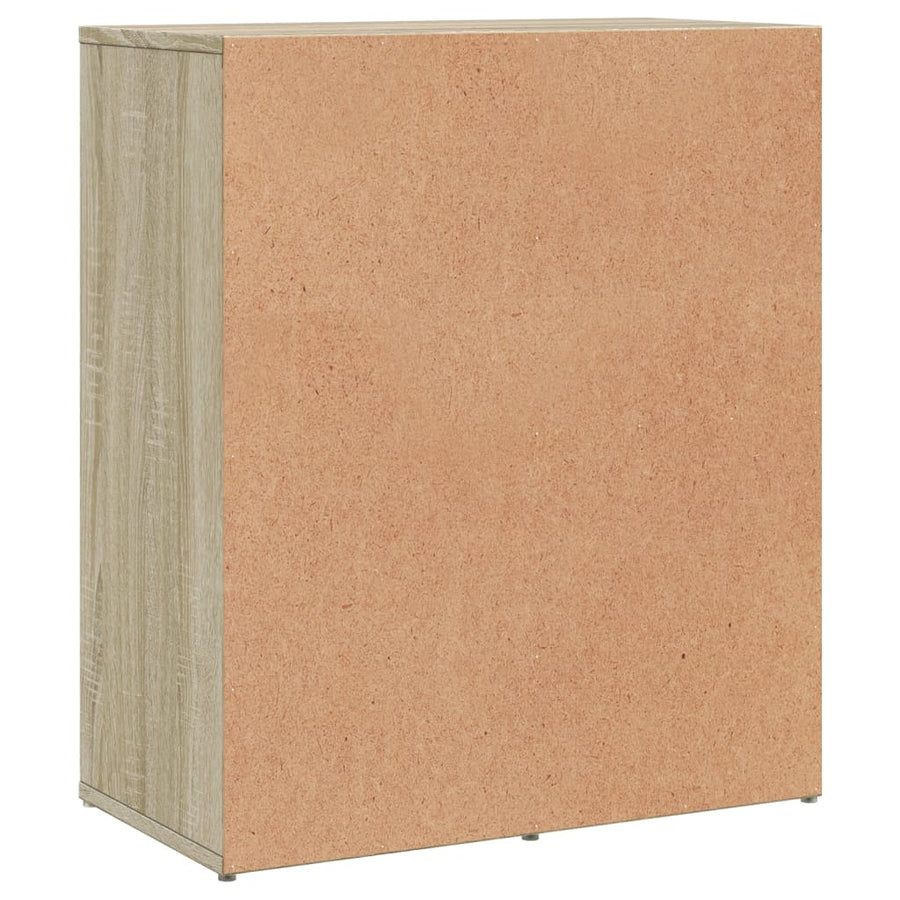 Dressoirs 2 st 60x31x70 cm bewerkt hout sonoma eikenkleurig