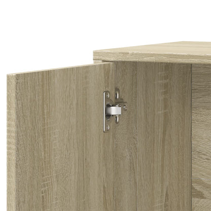 Dressoirs 2 st 60x31x70 cm bewerkt hout sonoma eikenkleurig