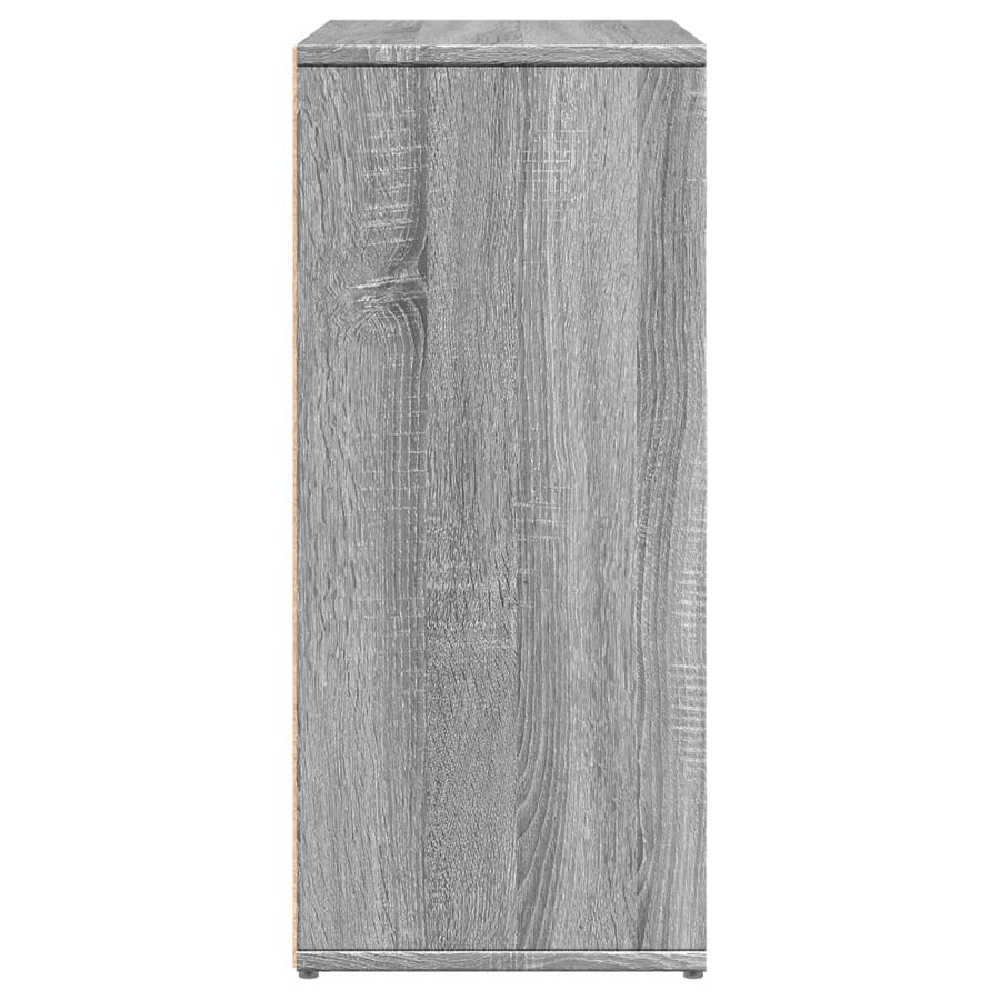 Dressoirs 2 st 60x31x70 cm bewerkt hout grijs sonoma eikenkleur