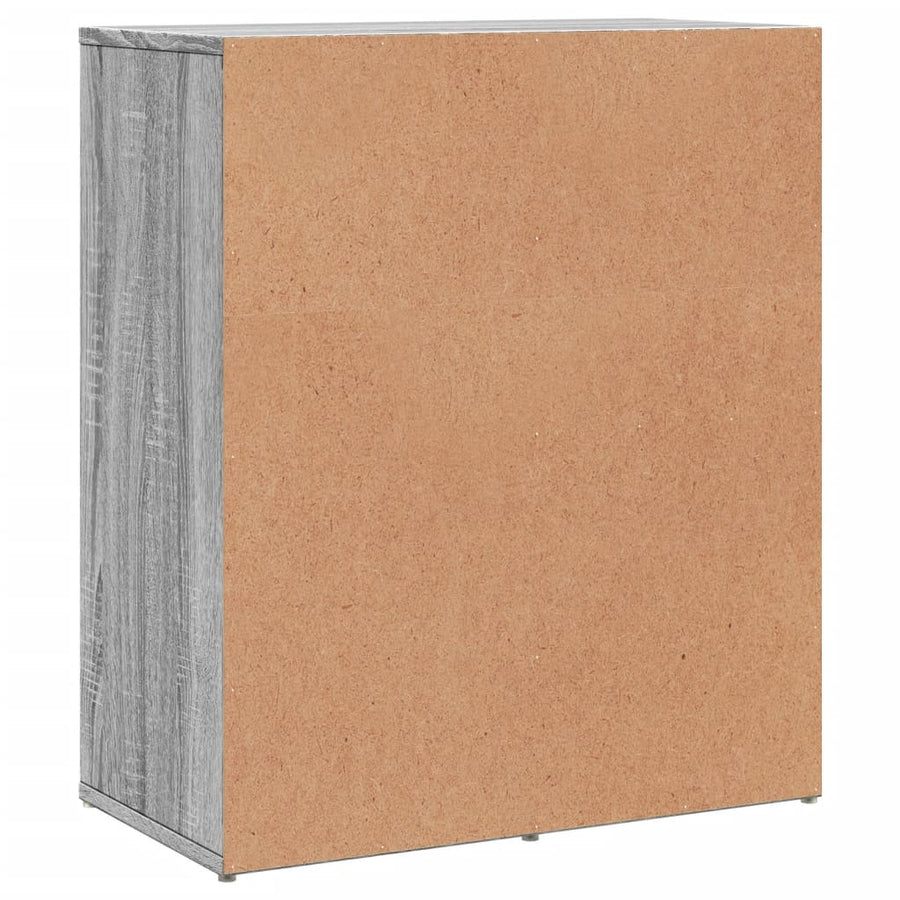 Dressoirs 2 st 60x31x70 cm bewerkt hout grijs sonoma eikenkleur