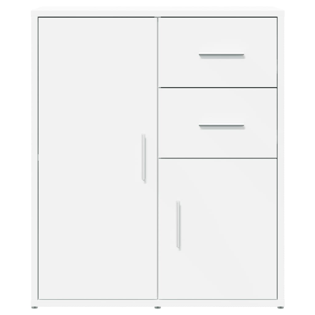 Dressoirs 2 st 60x31x70 cm bewerkt hout wit