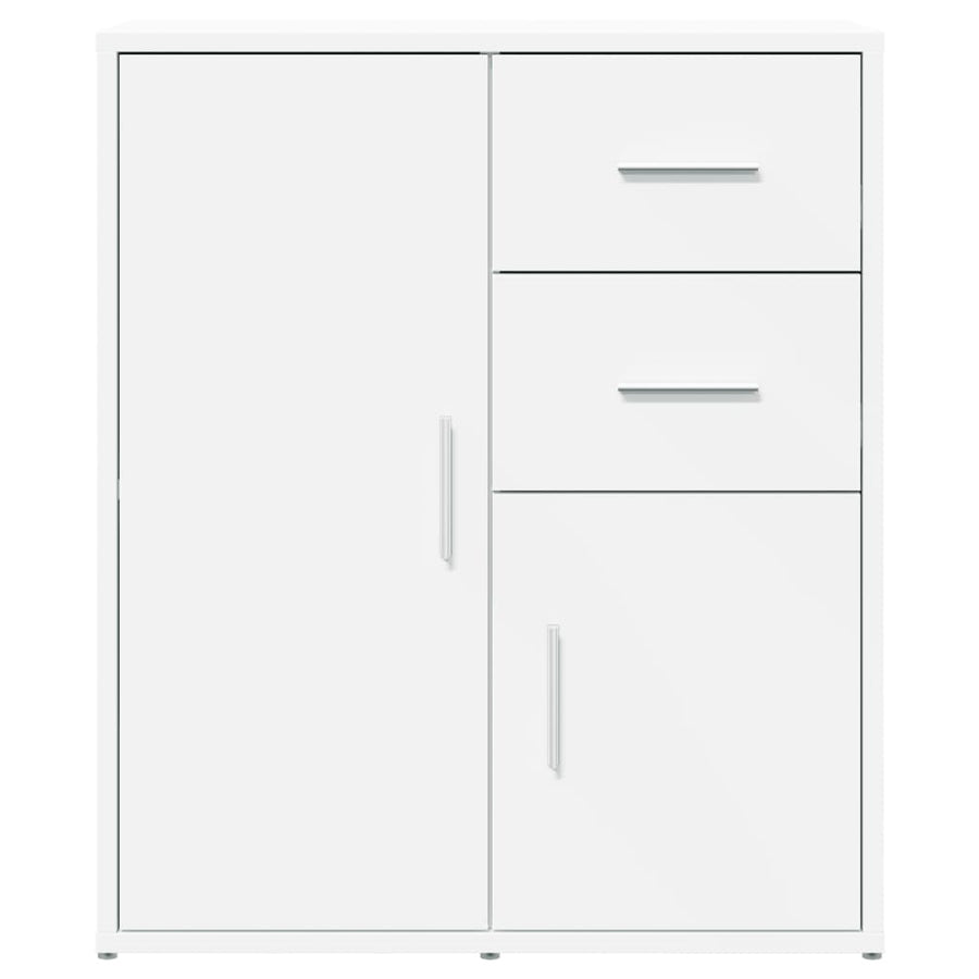 Dressoirs 2 st 60x31x70 cm bewerkt hout wit