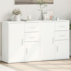 Sideboards 2 pcs 60x31x70 cm carved wood white