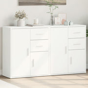 Dressoir 60x31x70 cm bewerkt hout wit (set van 2)