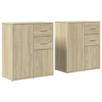 Dressoirs 2 St 60X31X70 Cm Bewerkt Hout Kleurig Sonoma eiken