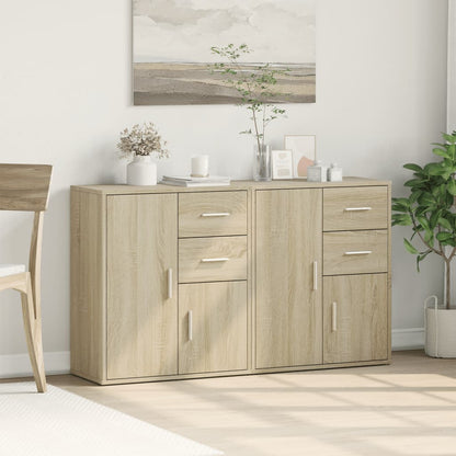 Dressoirs 2 St 60X31X70 Cm Bewerkt Hout Kleurig Sonoma eiken