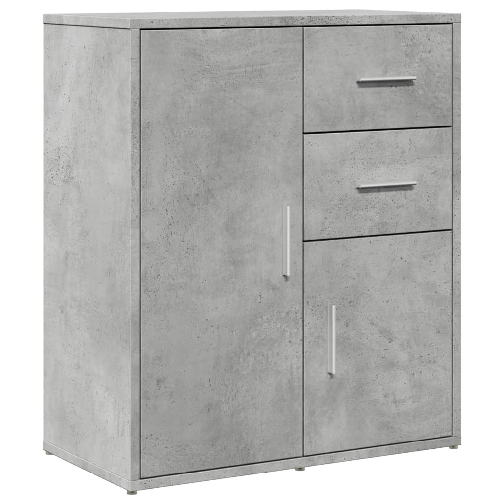 Dressoirs 2 St 60X31X70 Cm Bewerkt Hout Betongrijs
