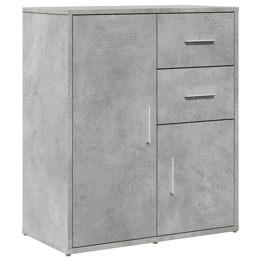 Dressoirs 2 St 60X31X70 Cm Bewerkt Hout Betongrijs