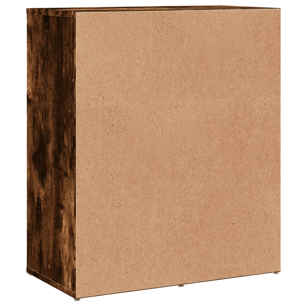 Dressoirs 2 st 60x31x70 cm bewerkt hout gerookt eikenkleurig