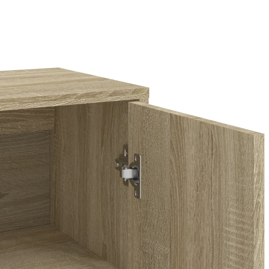 Dressoirs 2 st 60x31x84 cm bewerkt hout sonoma eikenkleurig