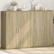 Dressoir 60x31x84 cm bewerkt hout sonoma eikenkleurig (2 stuks)