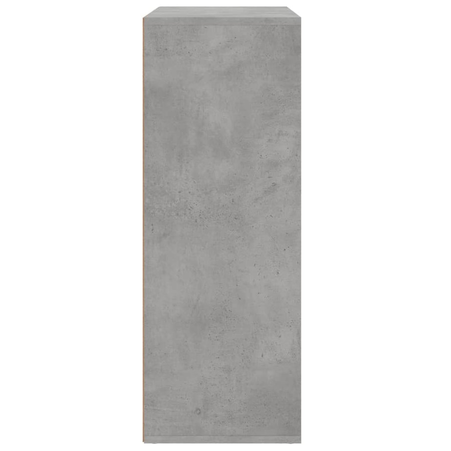 Dressoirs 2 st 60x31x84 cm bewerkt hout betongrijs