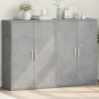 Sideboards 2 pcs 60x31x84 cm engineered wood concrete grey