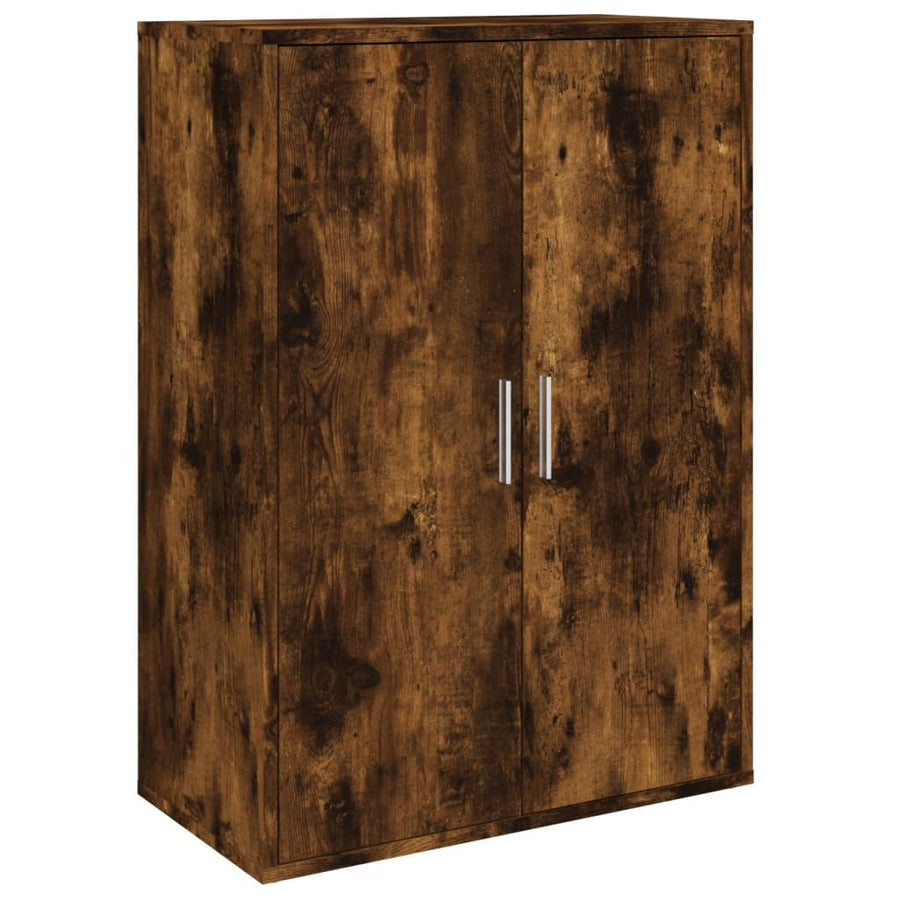 Dressoirs 2 st 60x31x84 cm bewerkt hout gerookt eikenkleurig