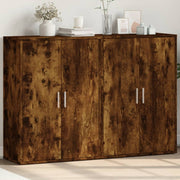 Dressoir 60x31x84 cm bewerkt hout gerookt eikenkleurig (2 stuks)