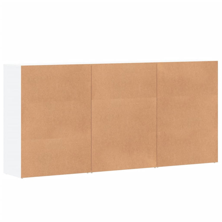 Dressoirs 3 st 60x31x84 cm bewerkt hout wit