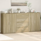 Sideboards 3 pcs 60x31x84 cm engineered wood Sonoma oak
