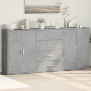 Dressoir 60x31x84 cm bewerkt hout betongrijs