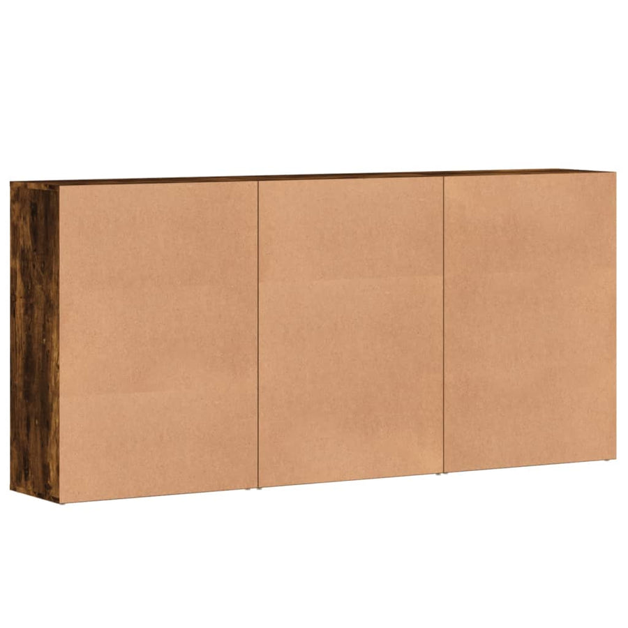 Dressoirs 3 St 60X31X84 Cm Bewerkt Hout Kleurig Gerookt eiken