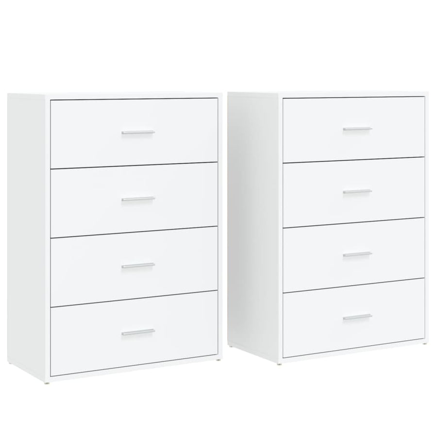 Dressoirs 2 St 60X31X84 Cm Bewerkt Hout Wit
