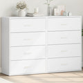 Dressoirs 2 st 60x31x84 cm bewerkt hout wit