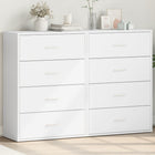 Dressoirs 2 st 60x31x84 cm bewerkt hout wit