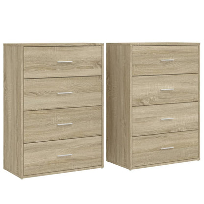 Dressoirs 2 St 60X31X84 Cm Bewerkt Hout Kleurig Sonoma eiken