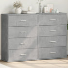 Sideboards 2 pcs 60x31x84 cm engineered wood concrete grey