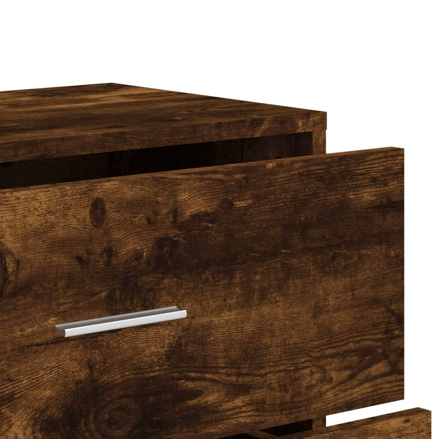 Dressoirs 2 St 60X31X84 Cm Bewerkt Hout Kleurig Gerookt eiken