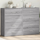 Sideboards 2 pcs 60x31x84 cm engineered wood grey Sonoma oak colour