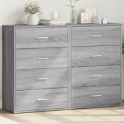 Dressoir 60x31x84 cm bewerkt hout grijs