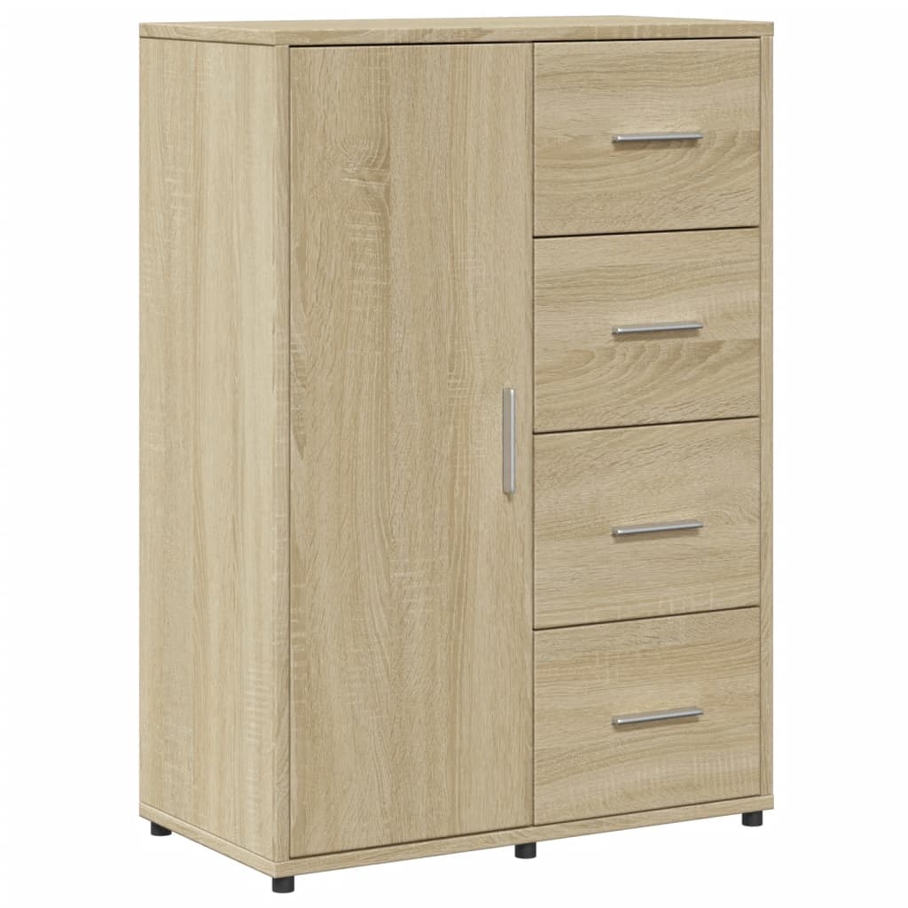 Dressoirs 2 st 60x31x84 cm bewerkt hout sonoma eikenkleurig