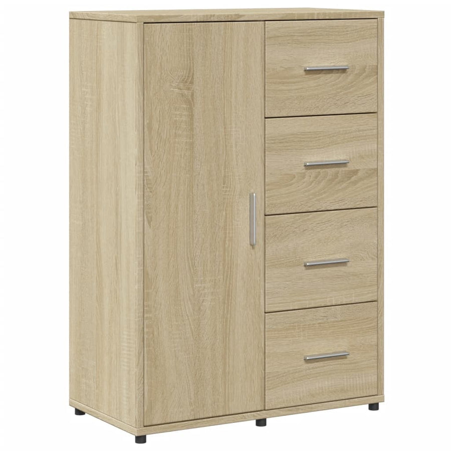 Dressoirs 2 st 60x31x84 cm bewerkt hout sonoma eikenkleurig