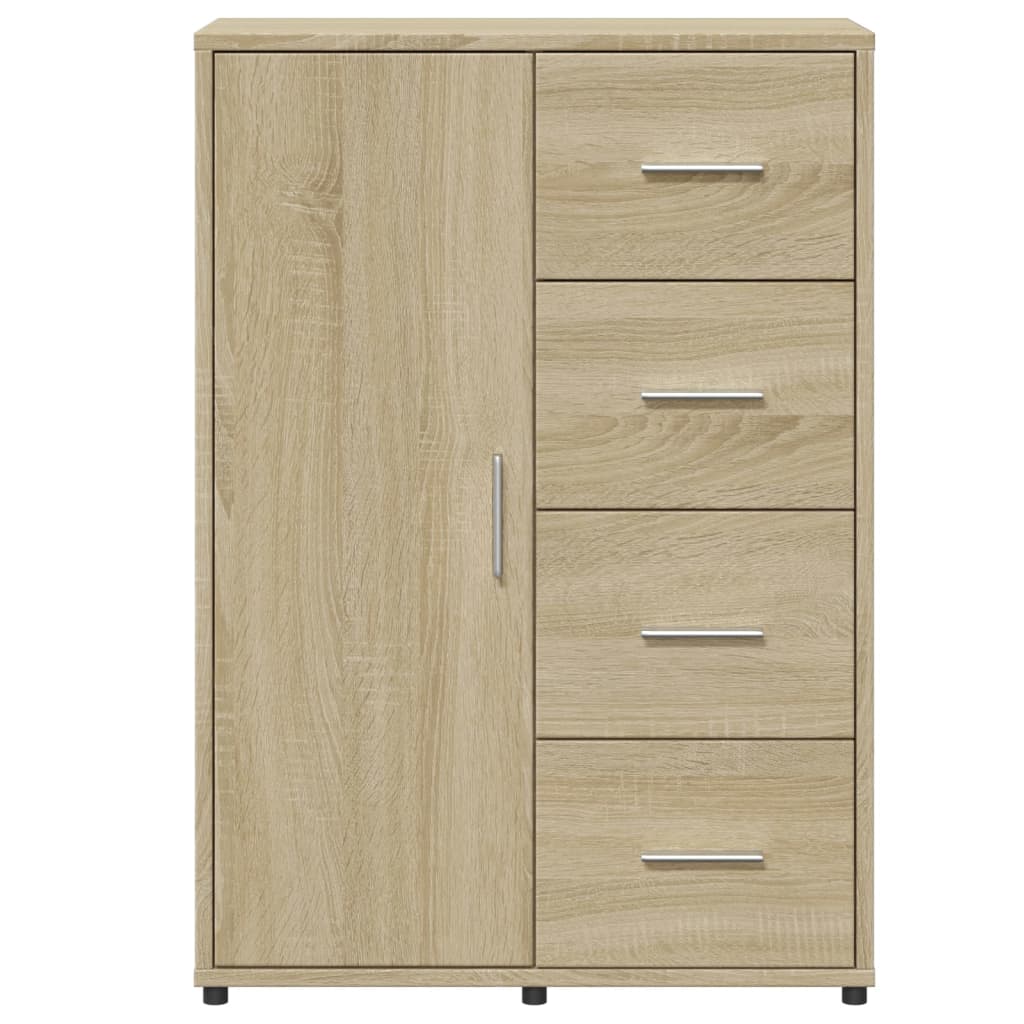 Dressoirs 2 st 60x31x84 cm bewerkt hout sonoma eikenkleurig