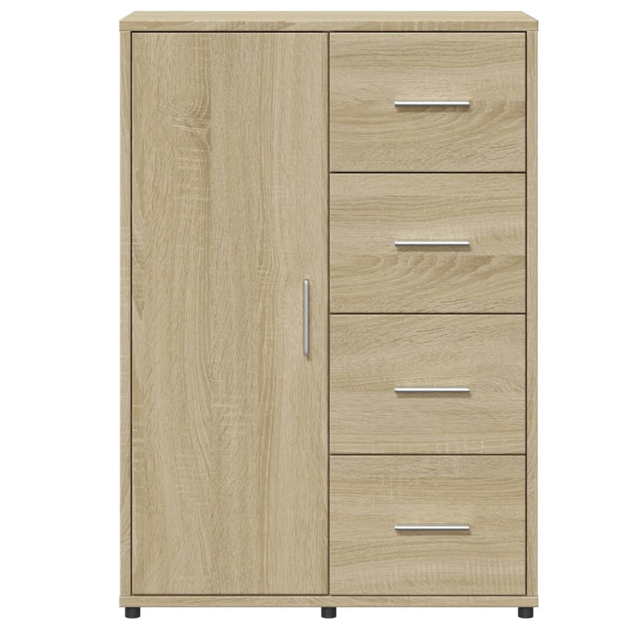 Dressoirs 2 st 60x31x84 cm bewerkt hout sonoma eikenkleurig