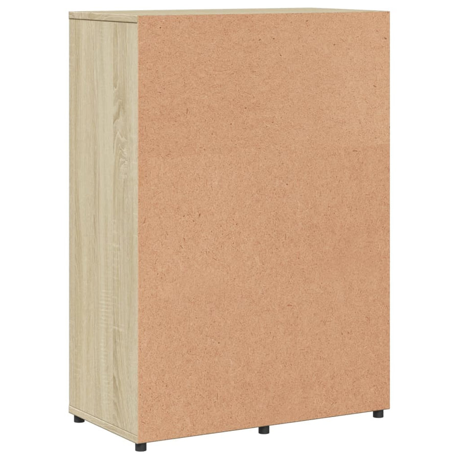 Dressoirs 2 st 60x31x84 cm bewerkt hout sonoma eikenkleurig