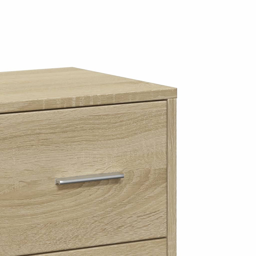 Dressoirs 2 st 60x31x84 cm bewerkt hout sonoma eikenkleurig