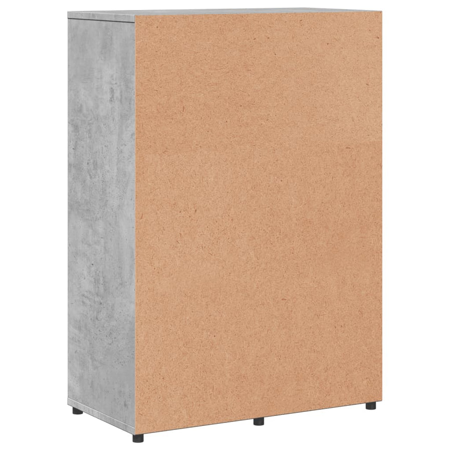Dressoirs 2 st 60x31x84 cm bewerkt hout betongrijs