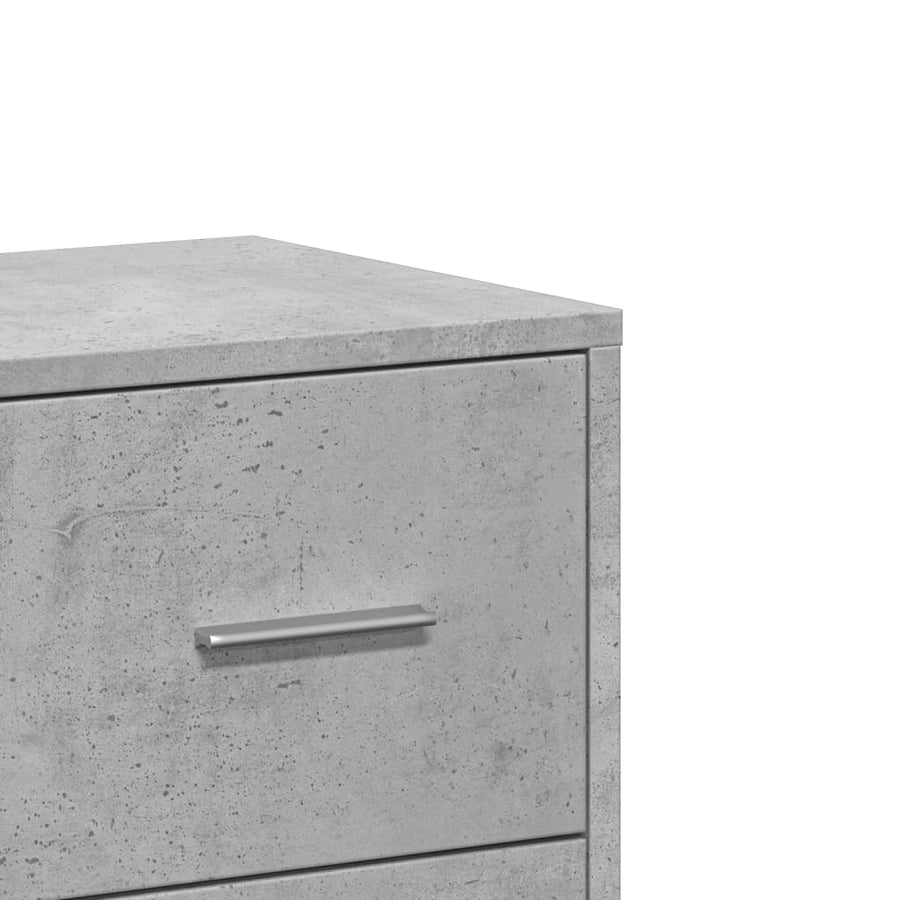 Dressoirs 2 st 60x31x84 cm bewerkt hout betongrijs