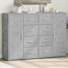 Sideboards 2 pcs 60x31x84 cm engineered wood concrete grey