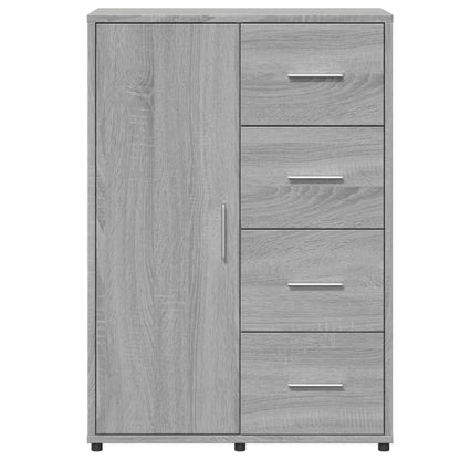 Dressoirs 2 st 60x31x84 cm bewerkt hout grijs sonoma eikenkleur