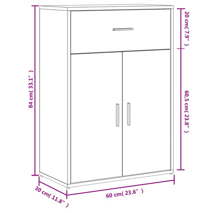 Dressoirs 2 St 60X30X84 Cm Bewerkt Hout Wit