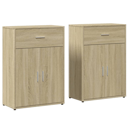 Dressoirs 2 St 60X30X84 Cm Bewerkt Hout Kleurig Sonoma eiken