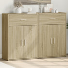 Dressoirs 2 st 60x30x84 cm bewerkt hout sonoma eiken