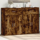 Sideboards 2 pcs 60x30x84 cm engineered wood smoked oak