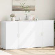 Dressoirs 2 st 79x38x80 cm bewerkt hout wit
