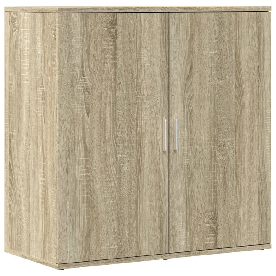 Dressoirs 2 st 79x38x80 cm bewerkt hout sonoma eikenkleurig