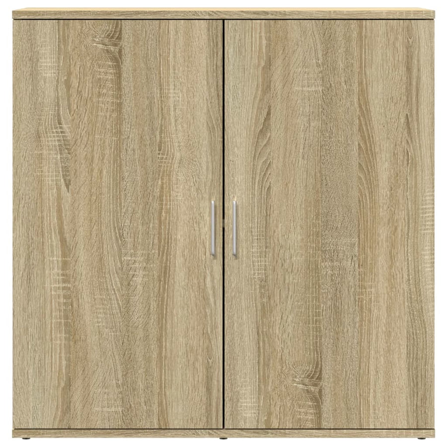 Dressoirs 2 st 79x38x80 cm bewerkt hout sonoma eikenkleurig