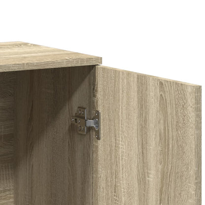 Dressoirs 2 st 79x38x80 cm bewerkt hout sonoma eikenkleurig